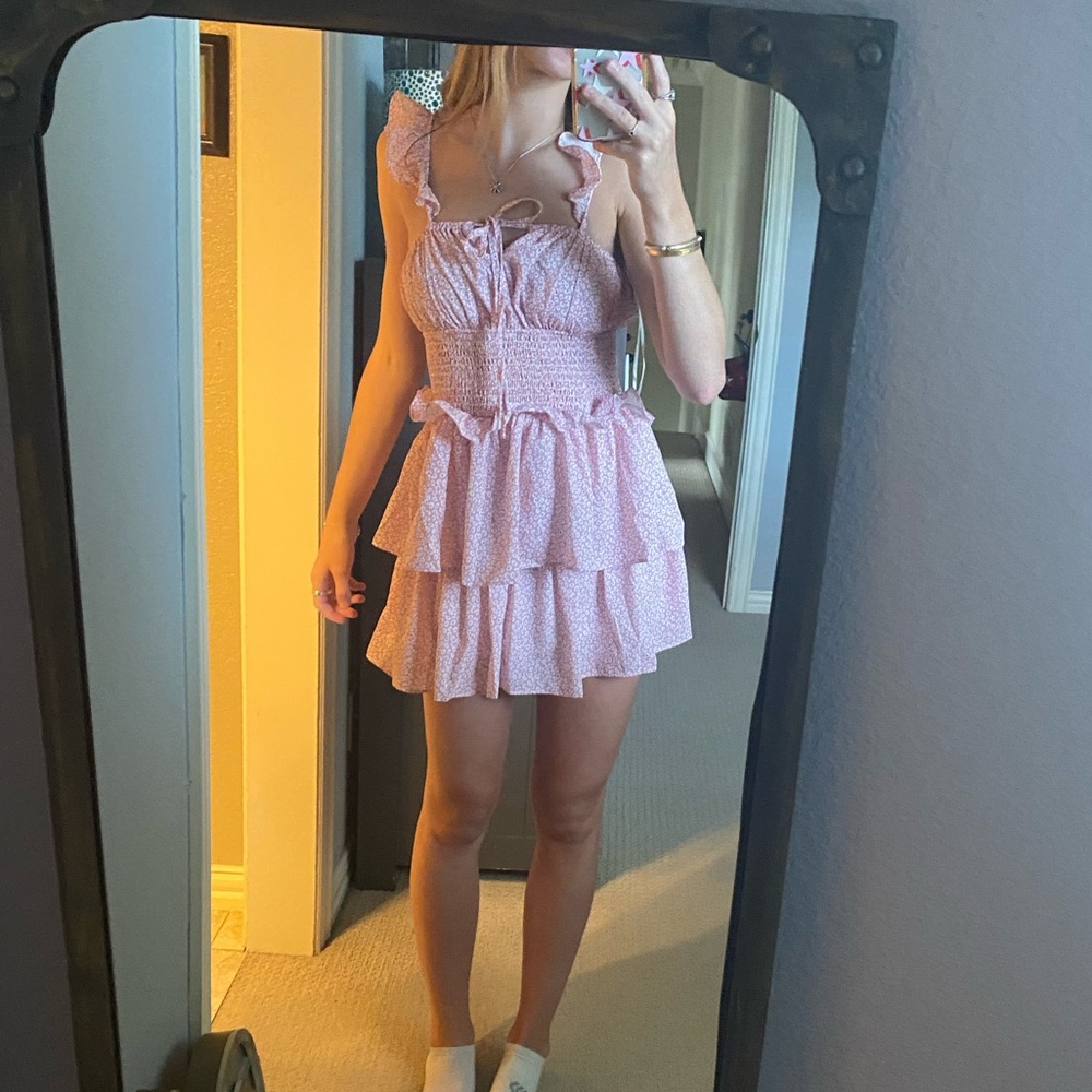 Beginning boutique pink romper